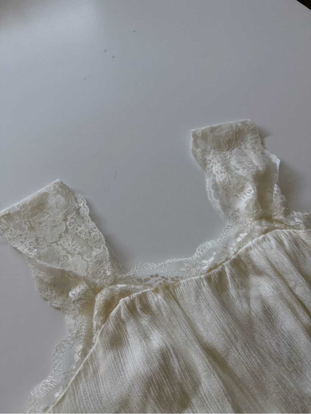 Ivory Lace Strap Dress